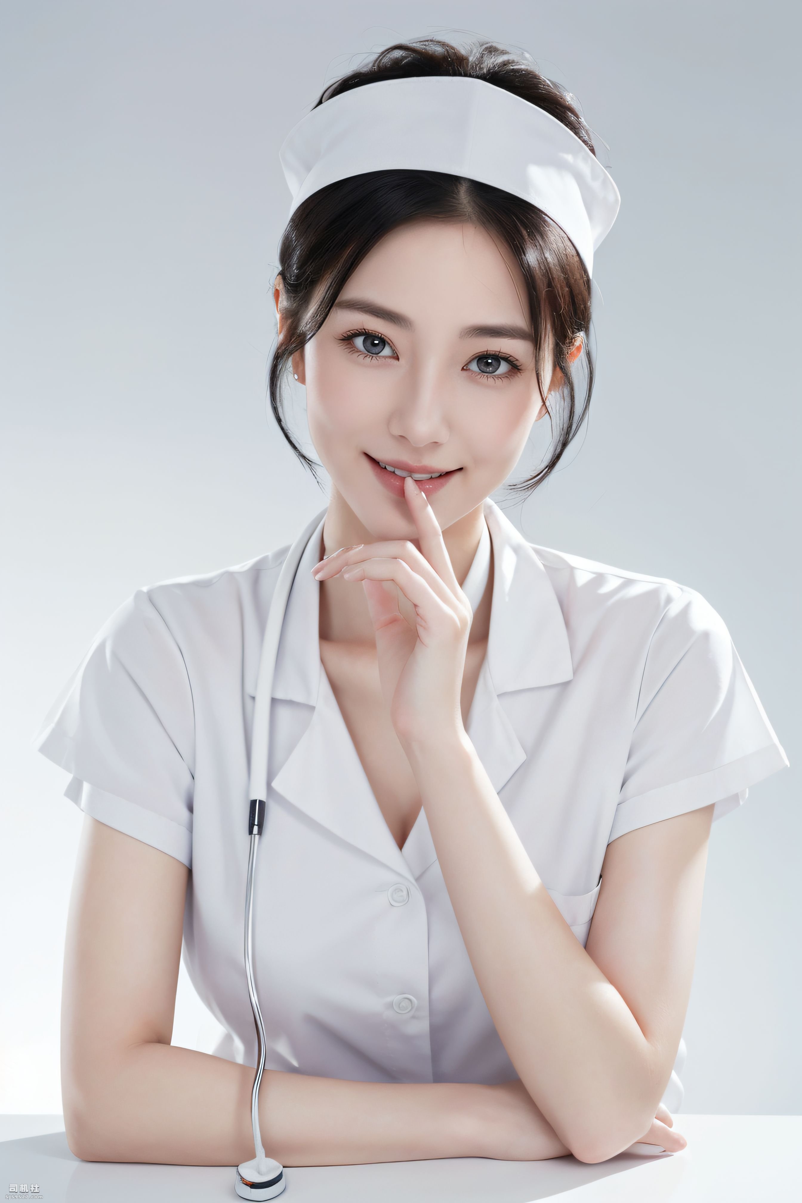 08916-155362282-realistic,portrai of a girl nurse,black short hair,white nurse u.jpg